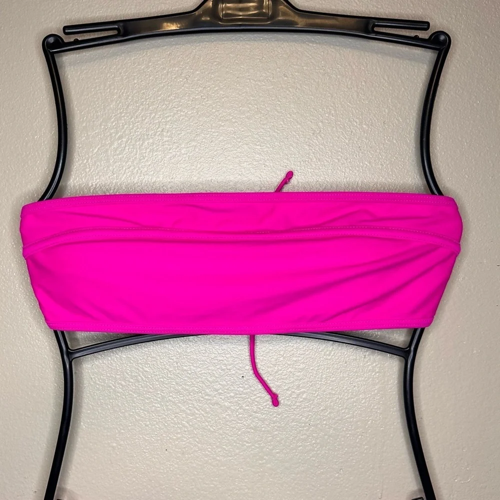 Vibrant Pink Bandeau Bikini Size Medium - Picture 3 of 7